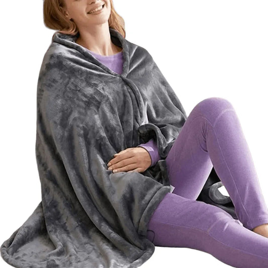 USB Electric Heated Blanket 3 Heating Levels Fleece Heated Blanket Portable Heated Blanket Cape Quickly Heated Cape Pad
